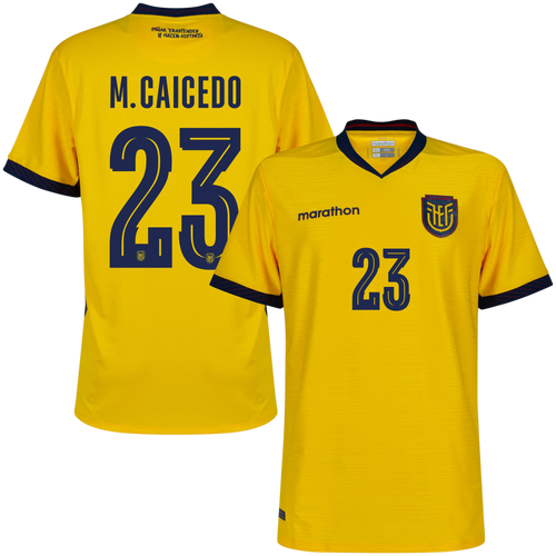 Ecuador M.CAICEDO #23 Home World Cup 2026 Jersey Yellow Men's