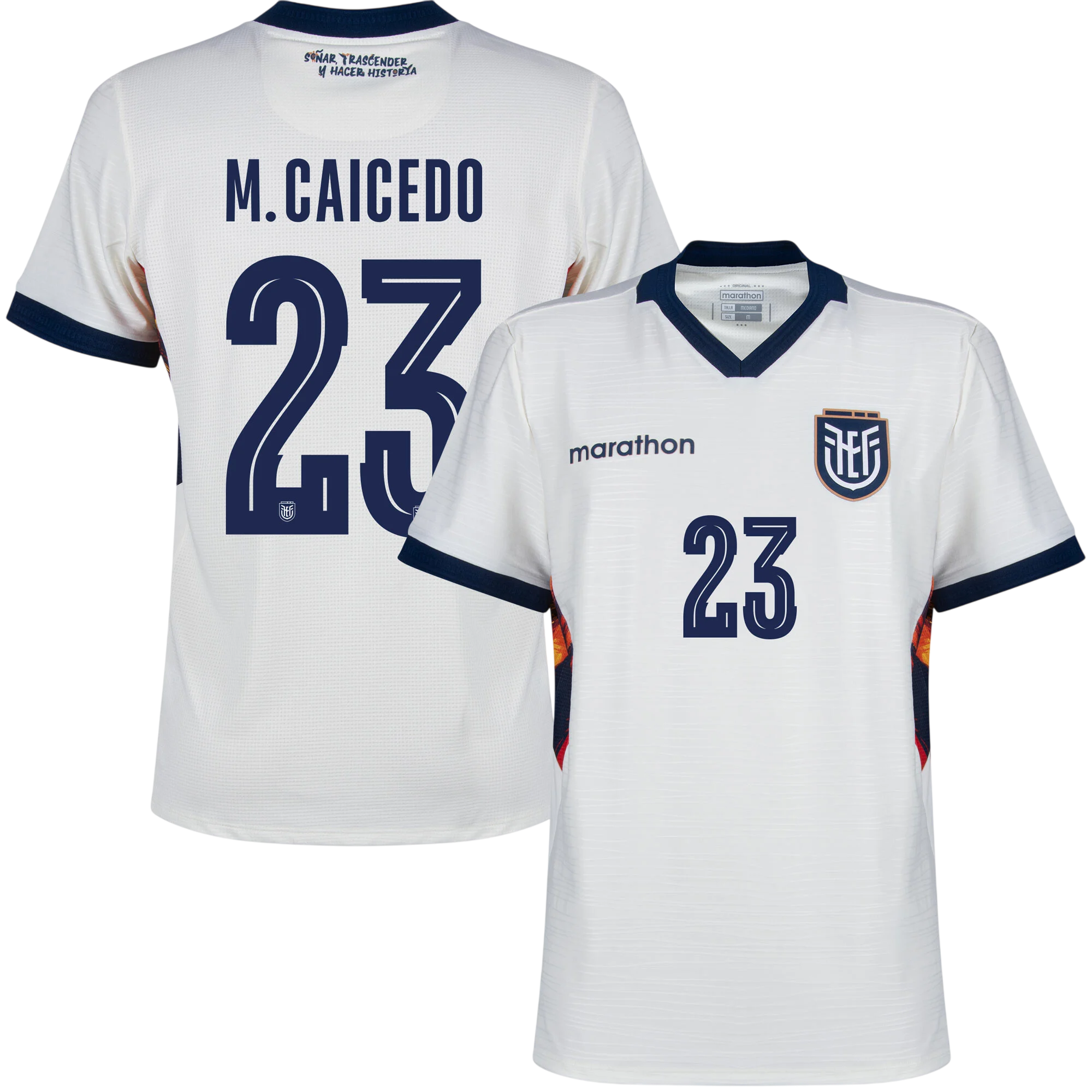 Ecuador M.CAICEDO #23 Third World Cup 2026 Jersey White Men's