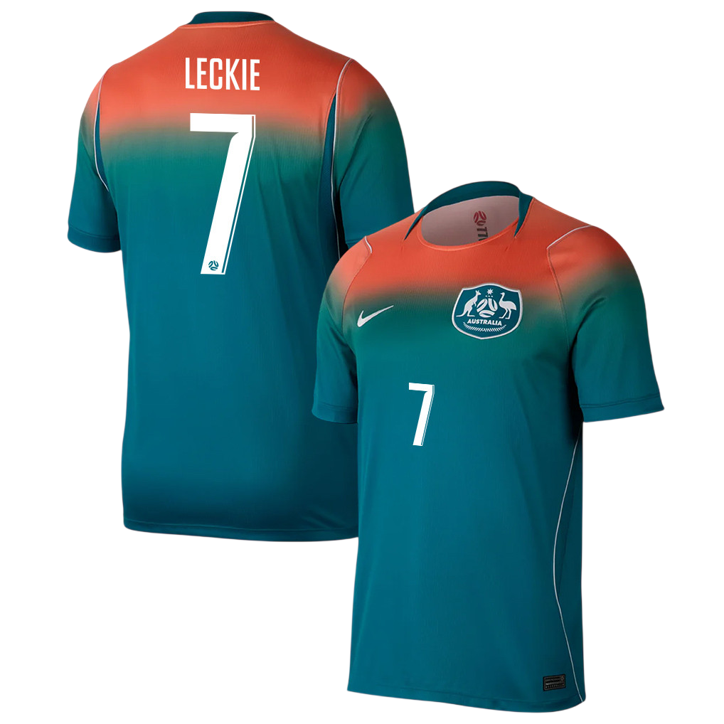 Australia LECKIE #7 Away World Cup 2026 Jersey Men's