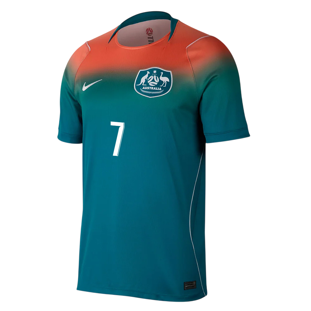 Australia LECKIE #7 Away World Cup 2026 Jersey Men's