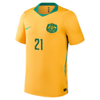 Australia BURGESS #21 Home World Cup 2026 Jersey Yellow Men's