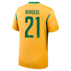 Australia BURGESS #21 Home World Cup 2026 Jersey Yellow Men's