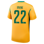 Australia IRVINE #22 Home World Cup 2026 Jersey Yellow Men's