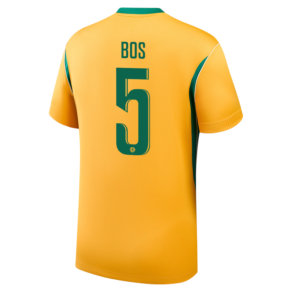 Australia BOS #5 Home World Cup 2026 Jersey Yellow Men's