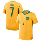 Australia LECKIE #7 Home World Cup 2026 Jersey Yellow Men's