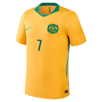 Australia LECKIE #7 Home World Cup 2026 Jersey Yellow Men's