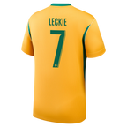 Australia LECKIE #7 Home World Cup 2026 Jersey Yellow Men's