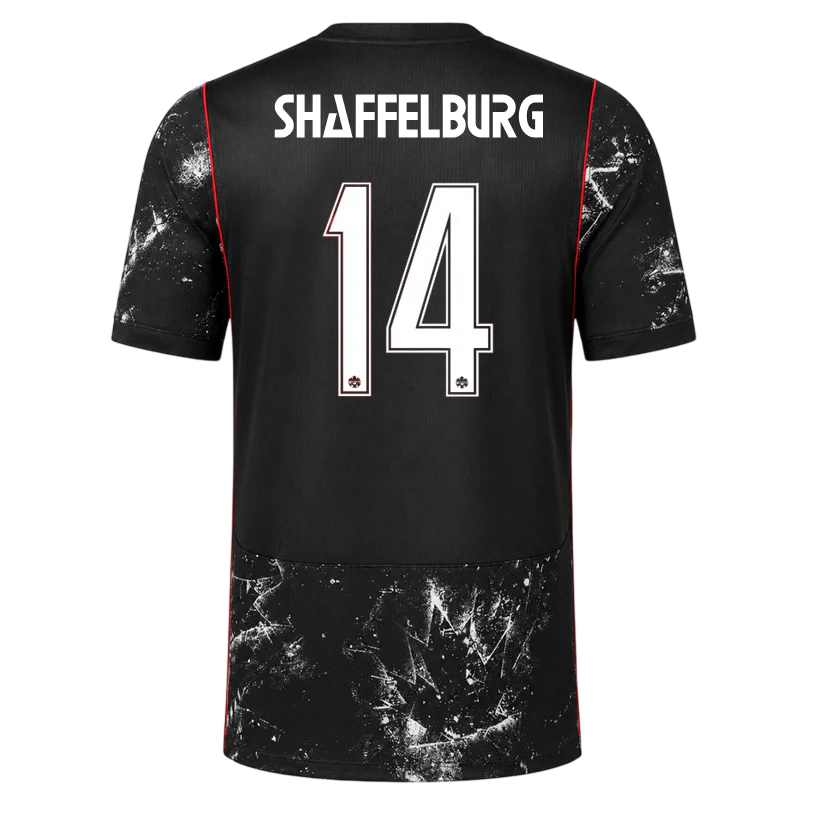 Canada SHAFFELBURG #14 Away World Cup 2026 Jersey Black Men's