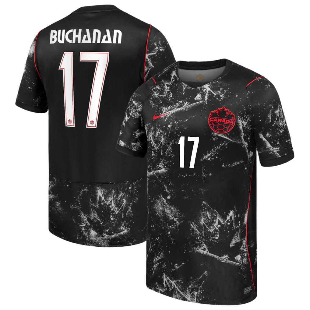 Canada BUCHANAN #17 Away World Cup 2026 Jersey Black Men's