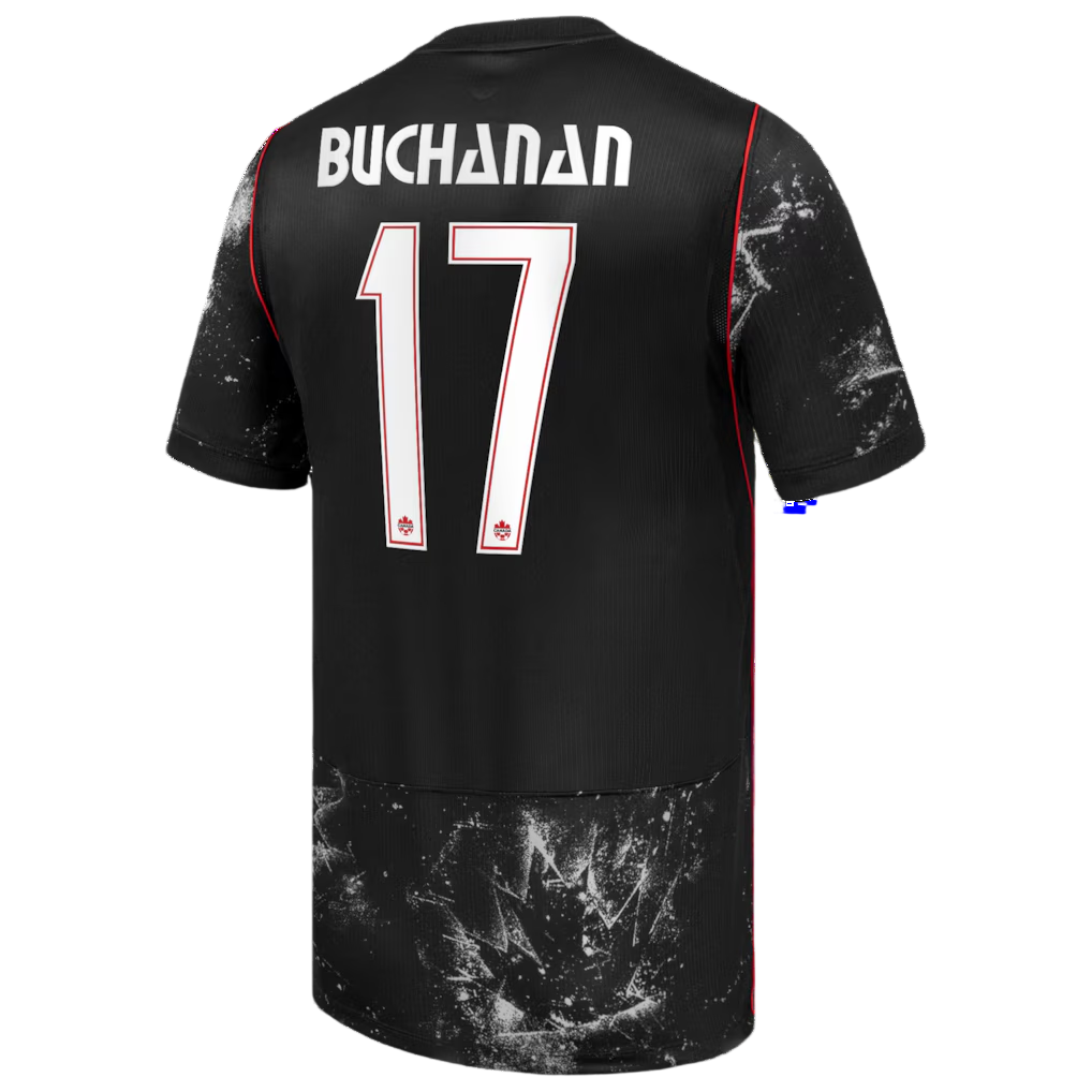 Canada BUCHANAN #17 Away World Cup 2026 Jersey Black Men's