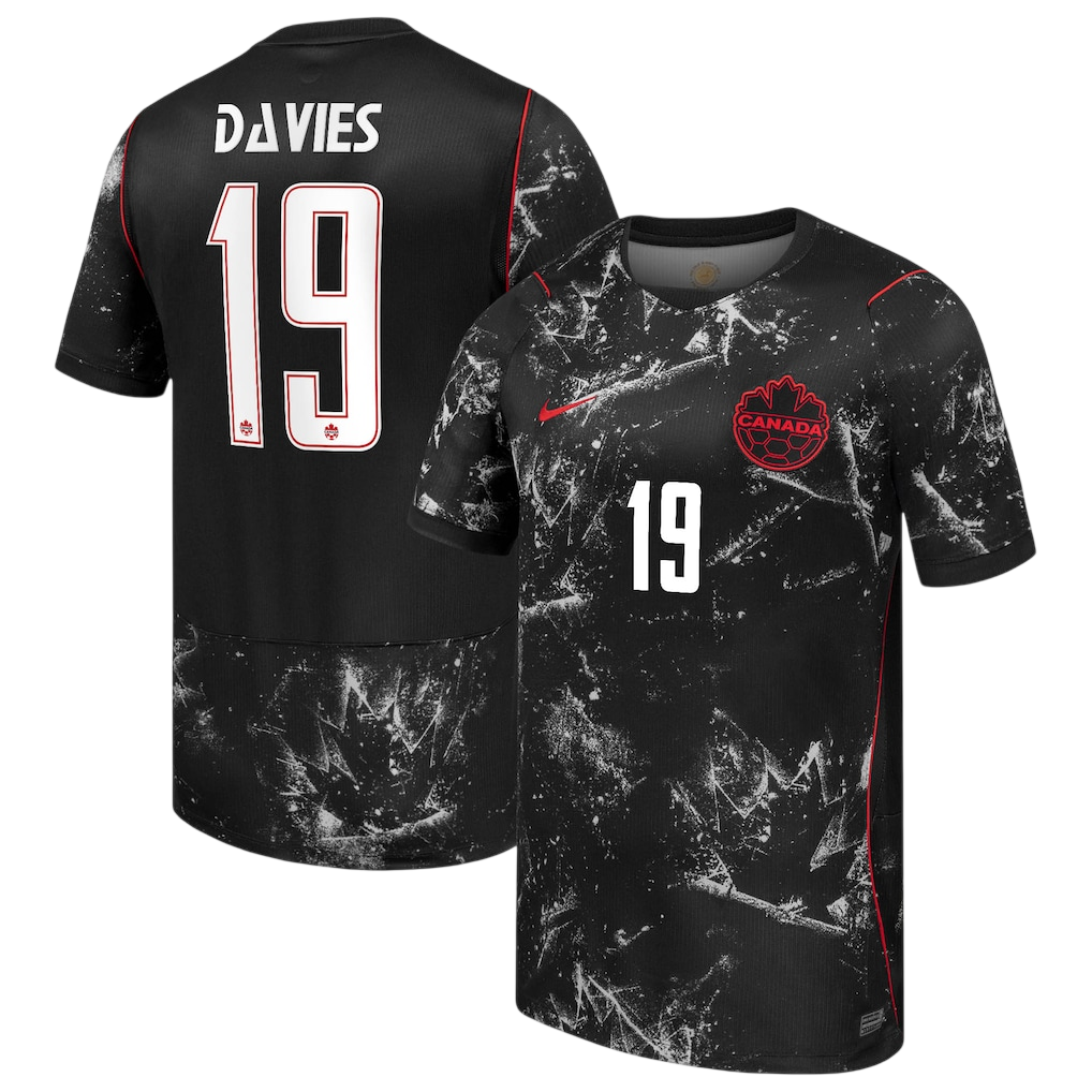 Canada DAVIES #19 Away World Cup 2026 Jersey Black Men's