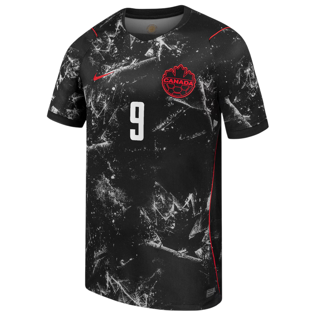 Canada LARIN #9 Away World Cup 2026 Jersey Black Men's