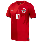 Canada J. DAVID #10 Home World Cup 2026 Jersey Red Men's
