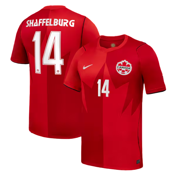 Canada SHAFFELBURG #14 Home World Cup 2026 Jersey Red Men's