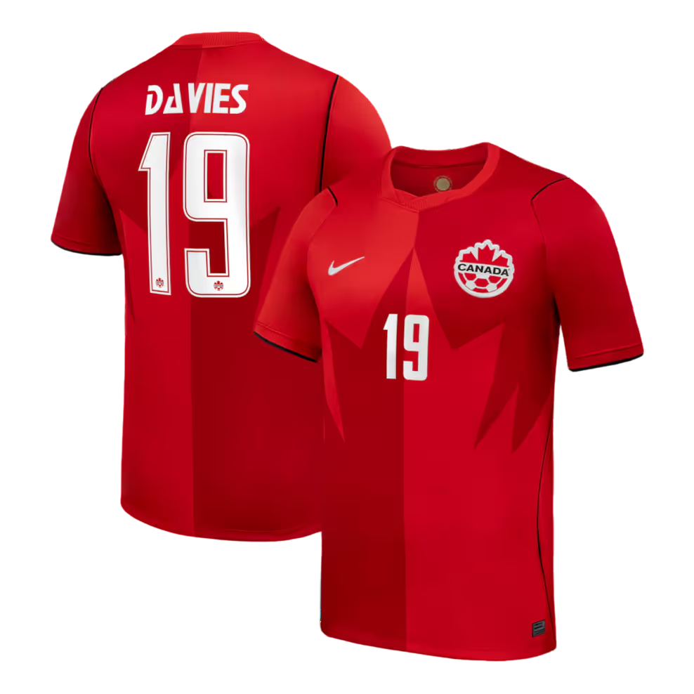 Canada DAVIES #19 Home World Cup 2026 Jersey Red Men's