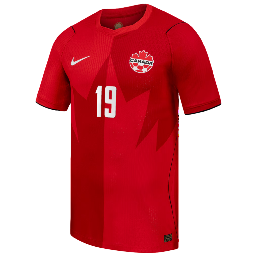 Canada DAVIES #19 Home World Cup 2026 Jersey Red Men's