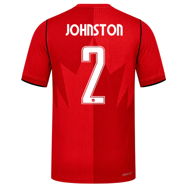 Canada JOHNSTON #2 Home World Cup 2026 Jersey Red Men's