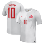 Canada J. DAVID #10 Third World Cup 2026 Jersey White Men's