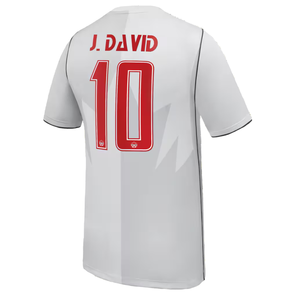 Canada J. DAVID #10 Third World Cup 2026 Jersey White Men's