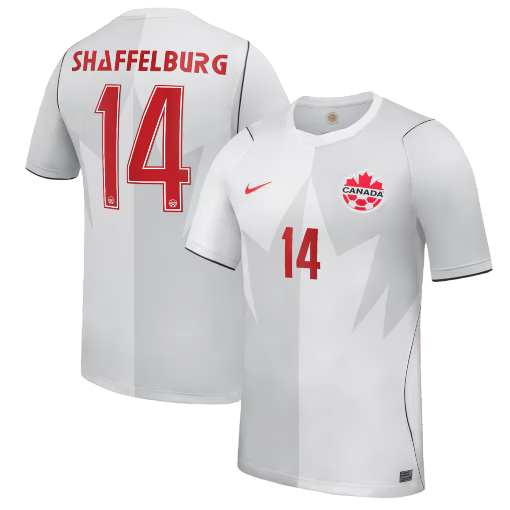 Canada SHAFFELBURG #14 Third World Cup 2026 Jersey White Men's