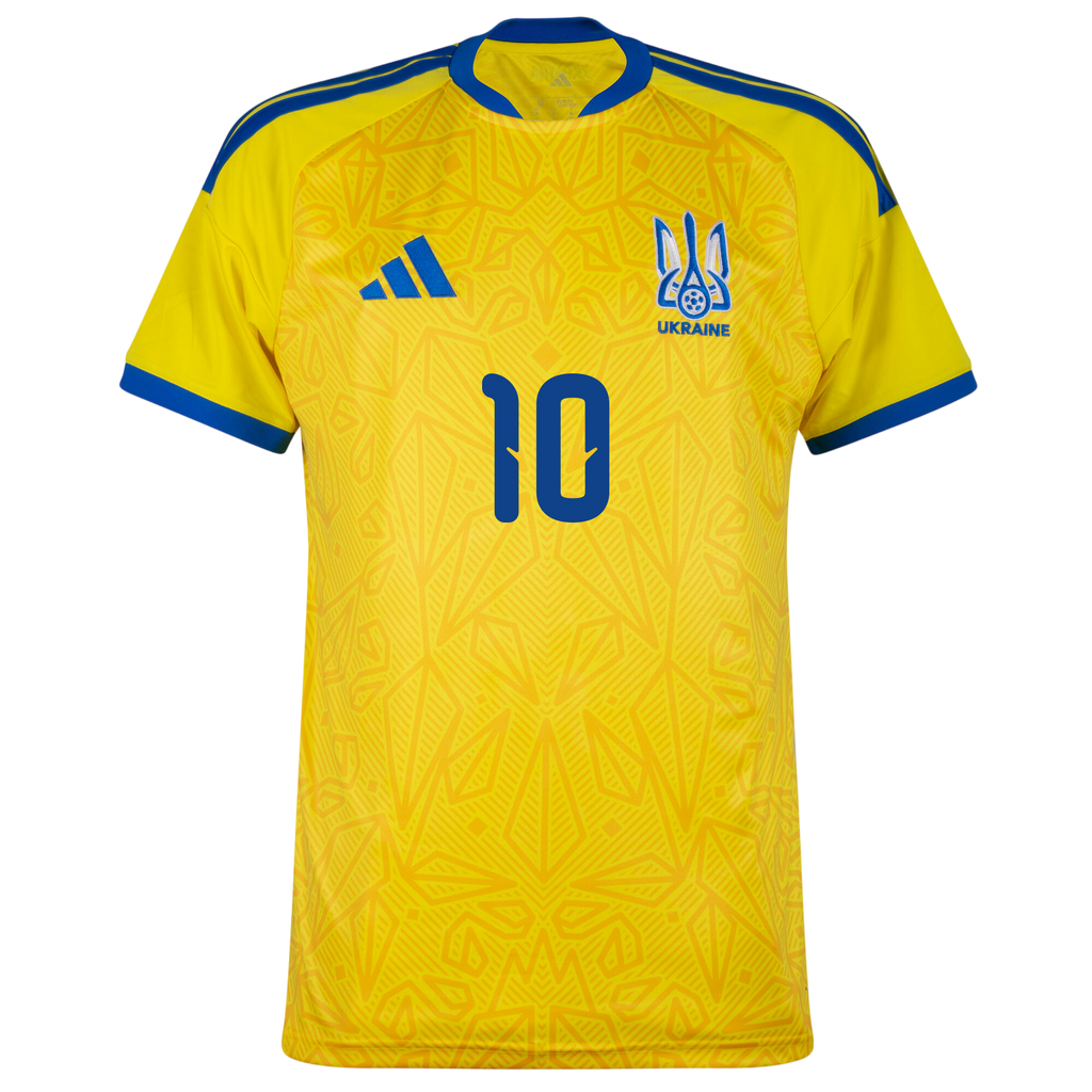 Ukraine SHAPARENKO #10 Home World Cup 2026 Jersey Yellow Men's