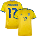 Ukraine ZINCHENKO #17 Home World Cup 2026 Jersey Yellow Men's