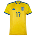 Ukraine ZINCHENKO #17 Home World Cup 2026 Jersey Yellow Men's