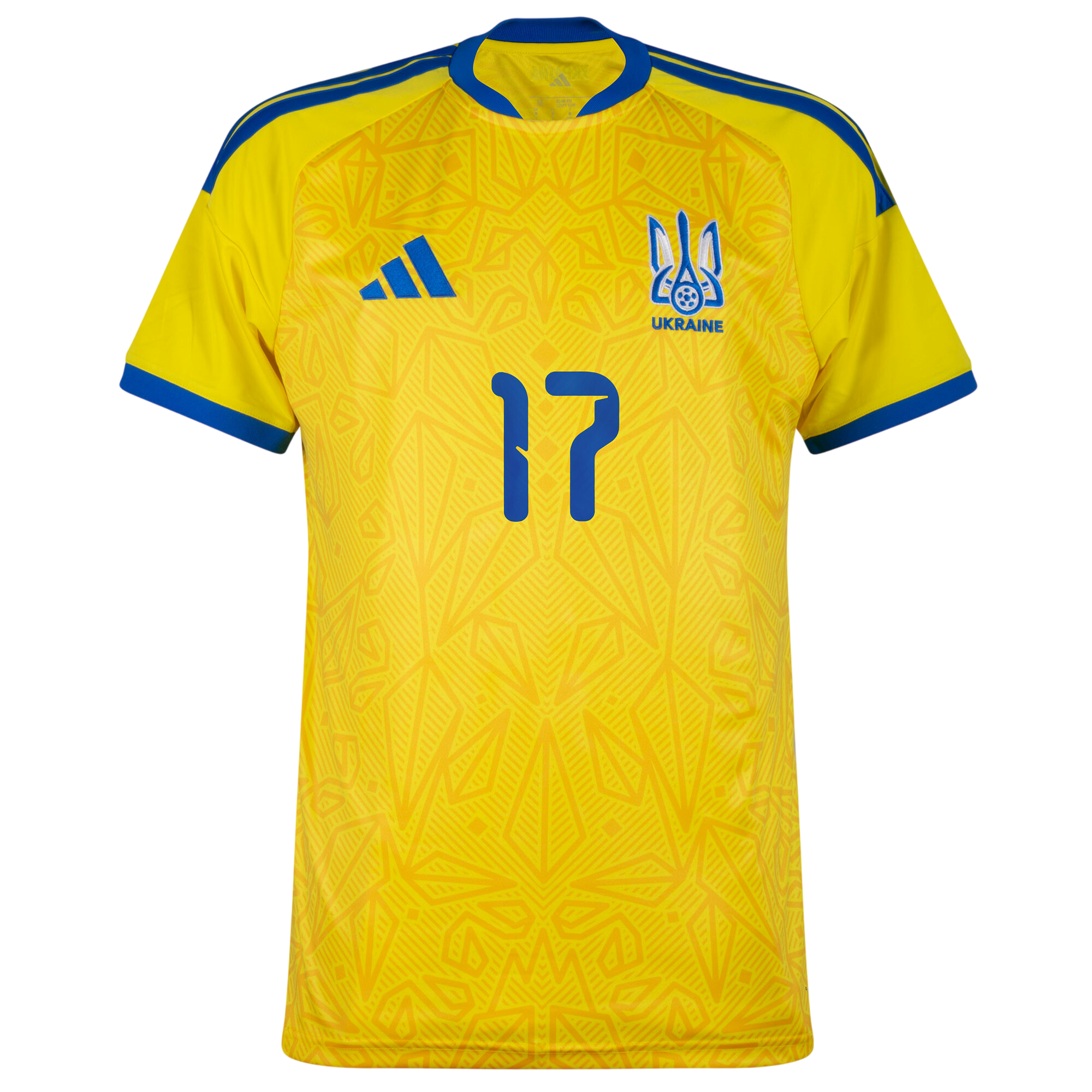 Ukraine ZINCHENKO #17 Home World Cup 2026 Jersey Yellow Men's