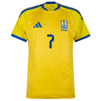 Ukraine SHEVCHENKO #7 Home World Cup 2026 Jersey Yellow Men's