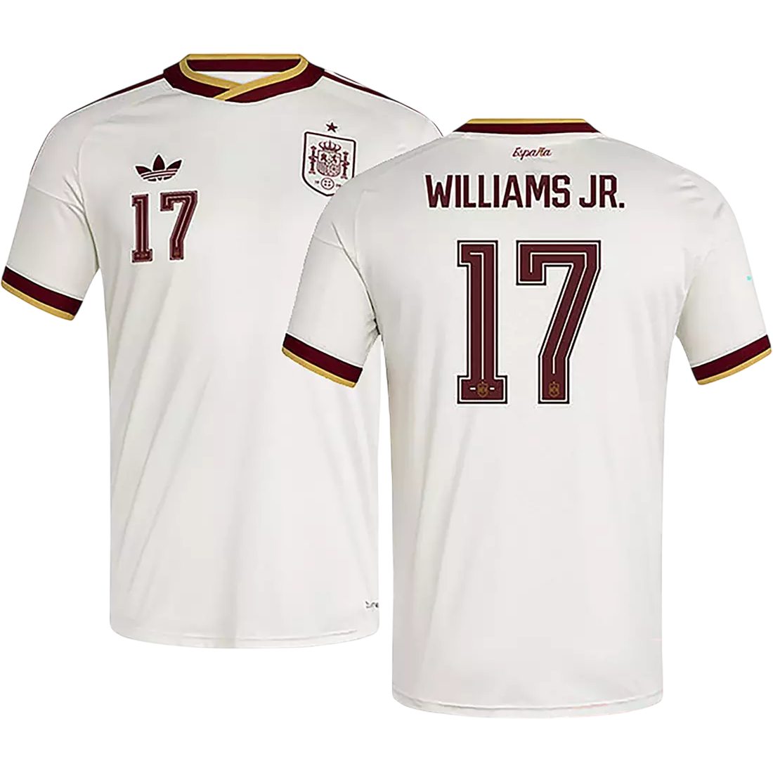 Spain NICO WILLIAMS JR. #17 Away World Cup 2026 Jersey White Men's