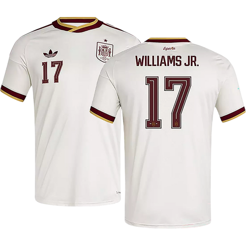 Spain NICO WILLIAMS JR. #17 Away World Cup 2026 Jersey White Men's