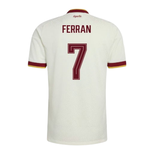 Spain FERRAN #7 Away World Cup 2026 Jersey White Men's