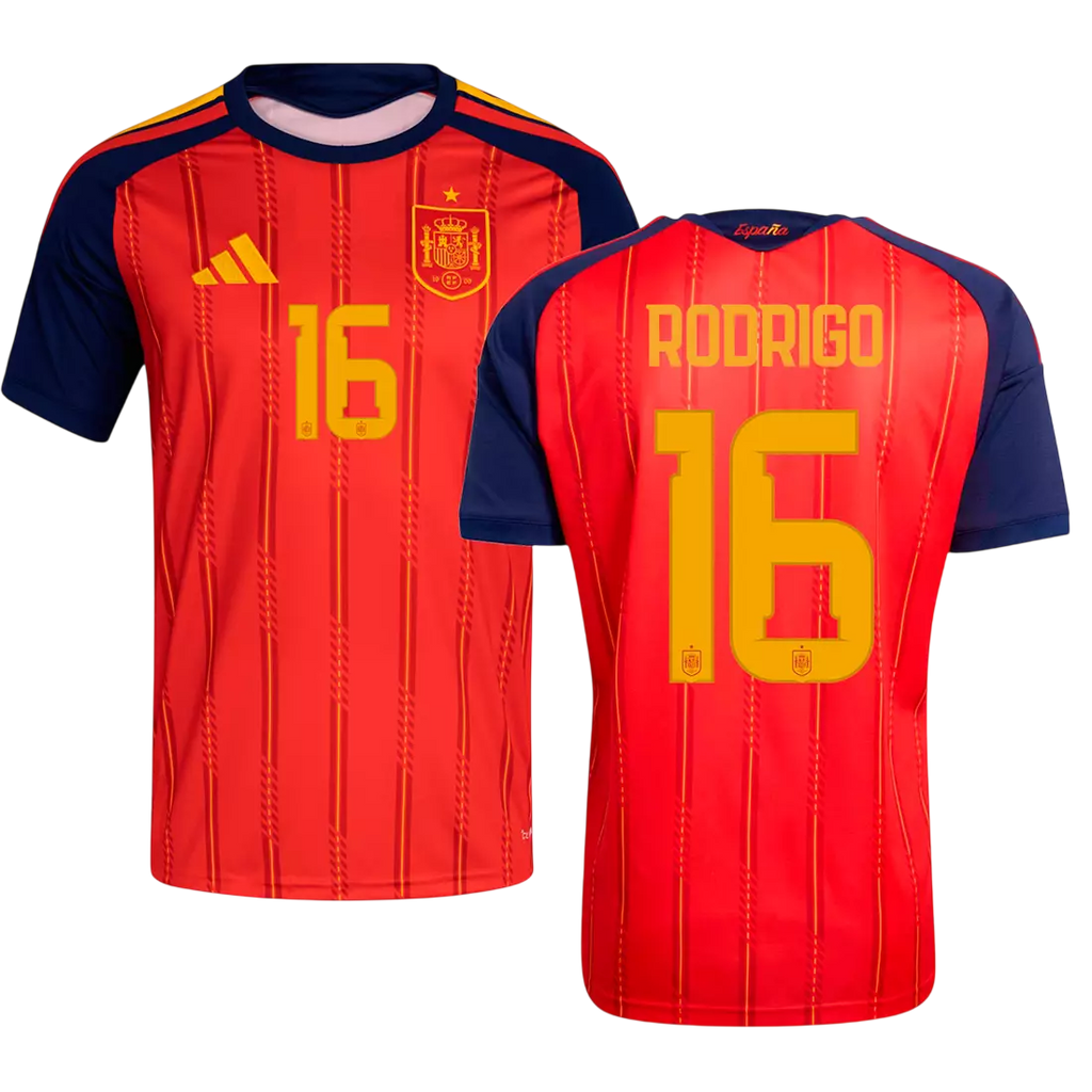 Spain RODRIGO #16 Home World Cup 2026 Jersey Red Men's