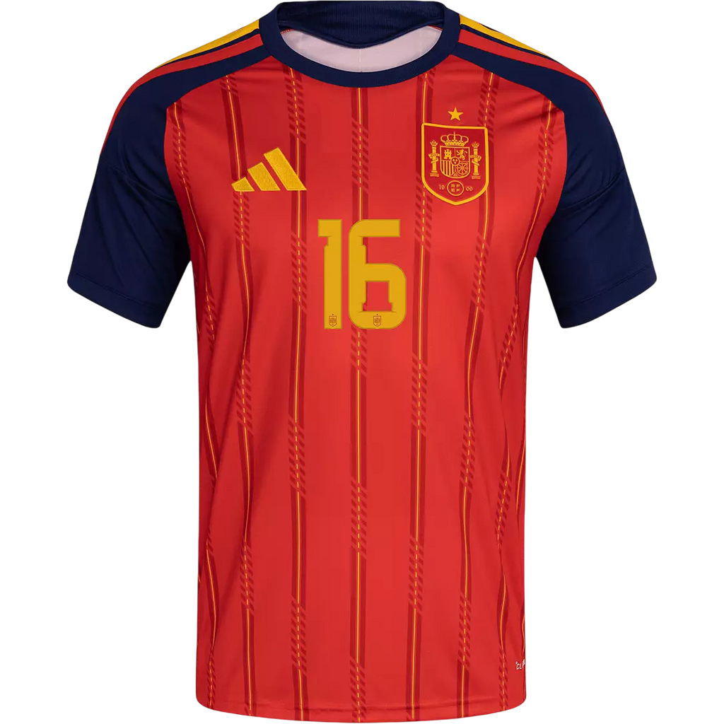 Spain RODRIGO #16 Home World Cup 2026 Jersey Red Men's