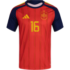 Spain RODRIGO #16 Home World Cup 2026 Jersey Red Men's