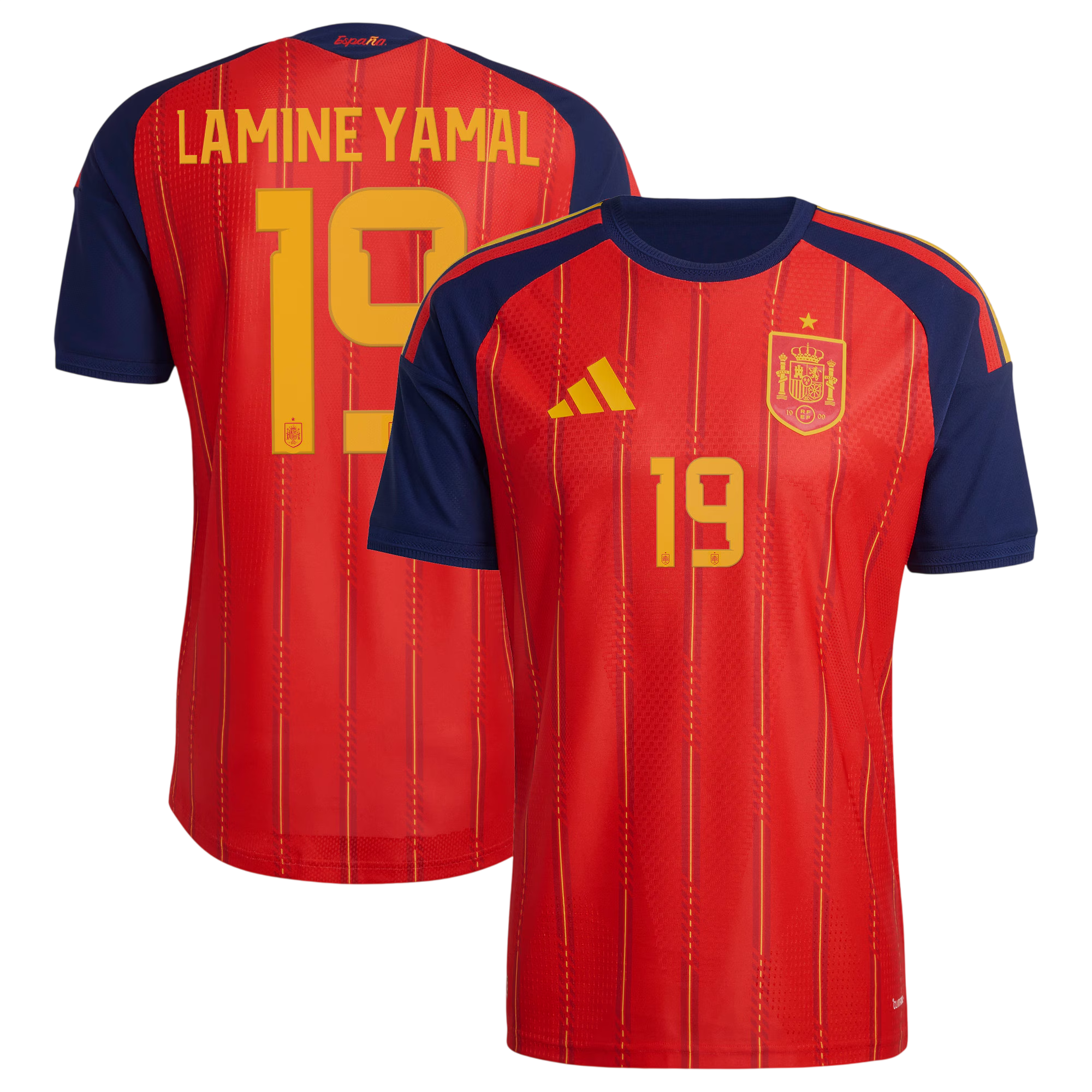 Spain LAMINE YAMAL #19 Home World Cup 2026 Jersey Red Men's