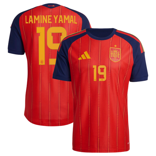 Spain LAMINE YAMAL #19 Home World Cup 2026 Jersey Red Men's
