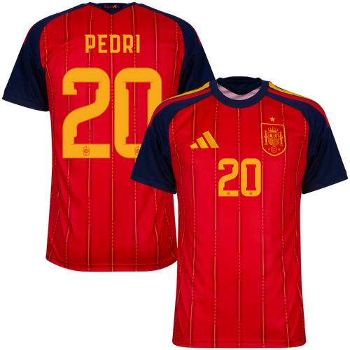 Spain PEDRI #20 Home World Cup 2026 Jersey Red Men's