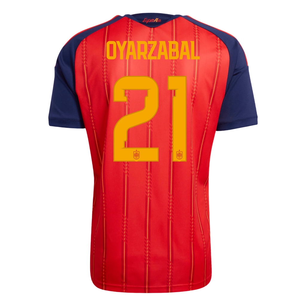 Spain OYARZABAL #21 Home World Cup 2026 Jersey Red Men's