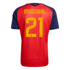 Spain OYARZABAL #21 Home World Cup 2026 Jersey Red Men's