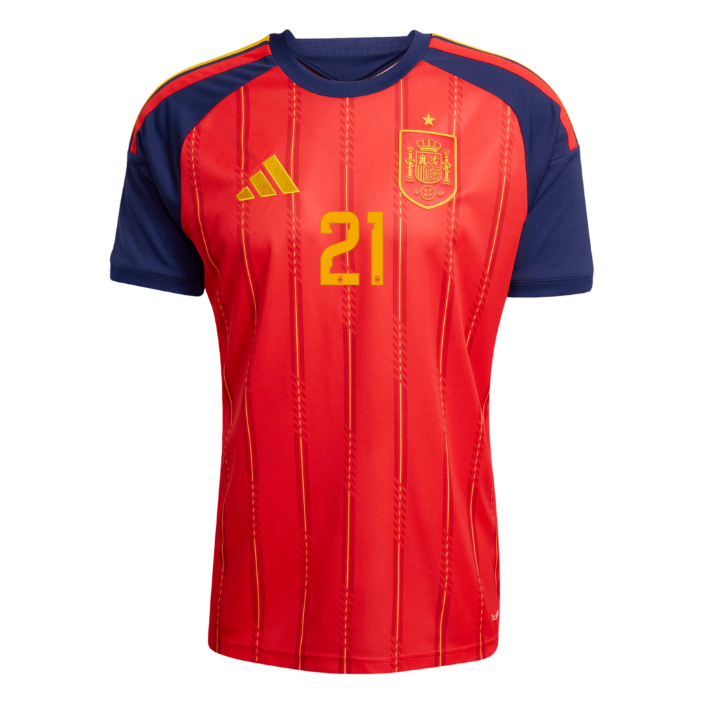 Spain OYARZABAL #21 Home World Cup 2026 Jersey Red Men's