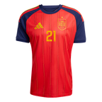Spain OYARZABAL #21 Home World Cup 2026 Jersey Red Men's