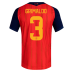 Spain GRIMALDO #3 Home World Cup 2026 Jersey Red Men's