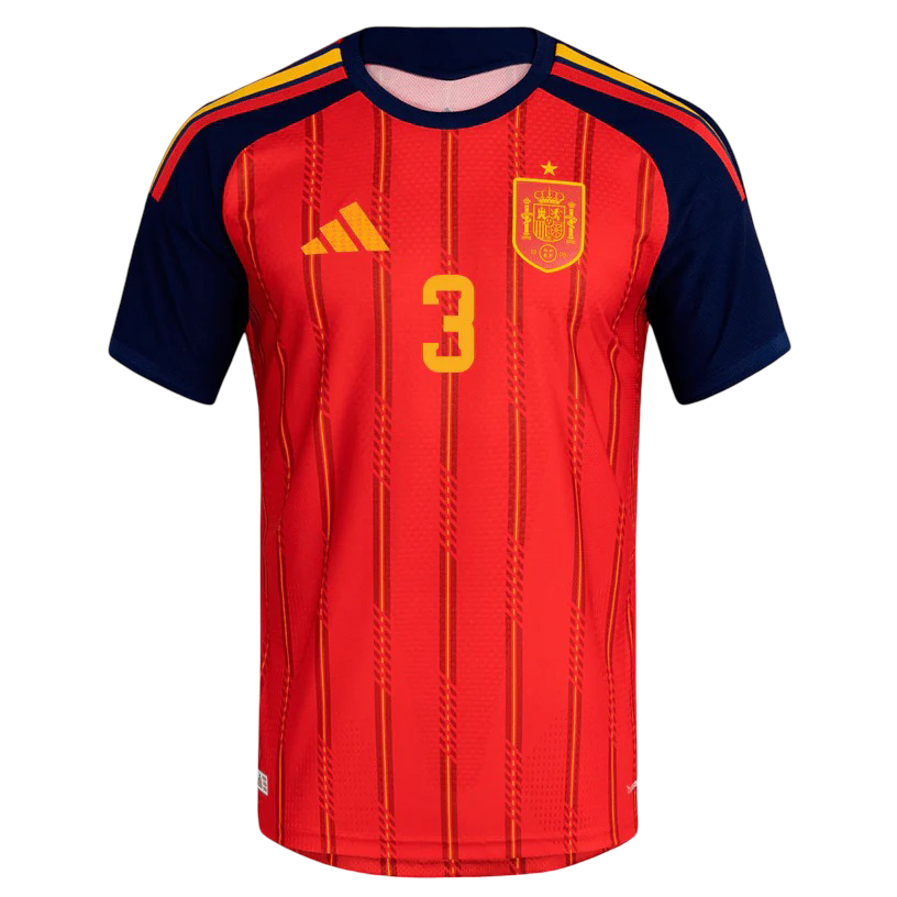 Spain GRIMALDO #3 Home World Cup 2026 Jersey Red Men's