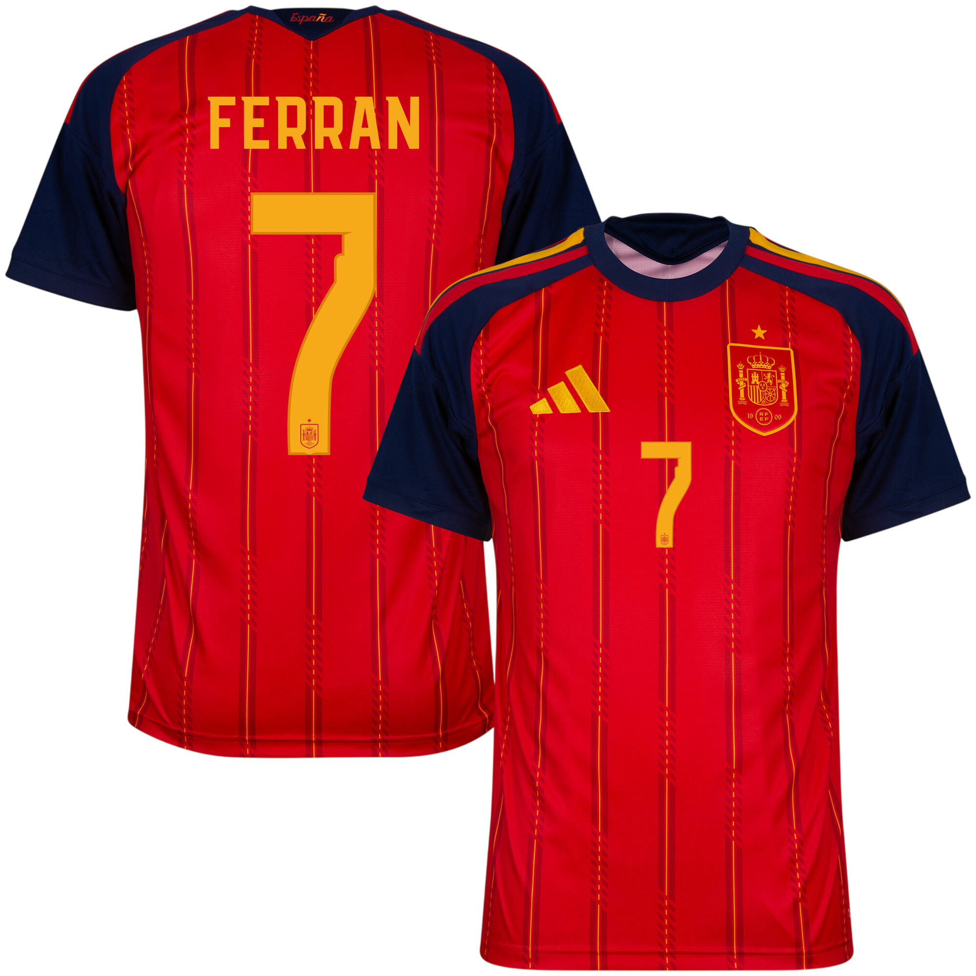 Spain FERRAN #7 Home World Cup 2026 Jersey Red Men's