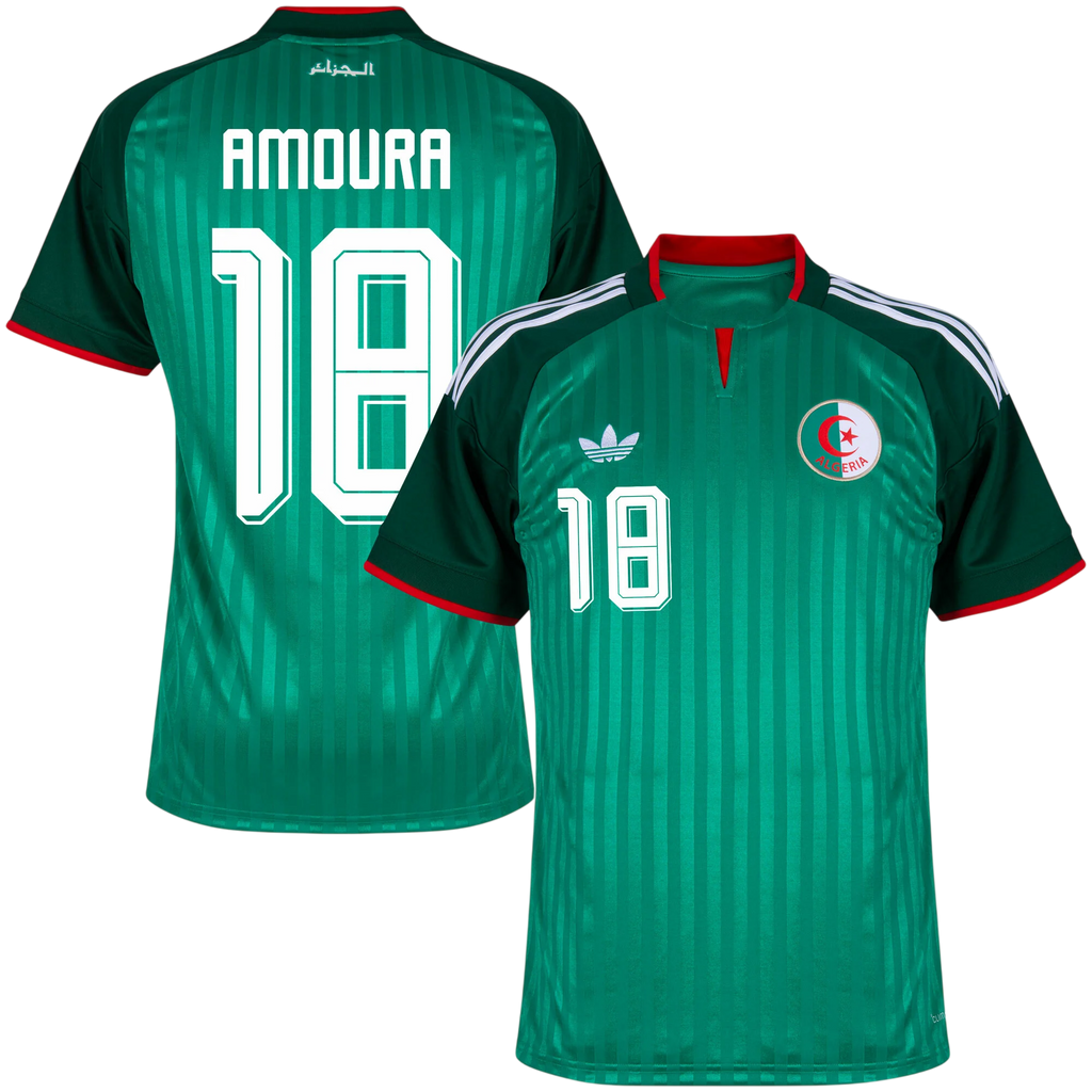Algeria AMOURA #18 Away World Cup 2026 Jersey Green Men's