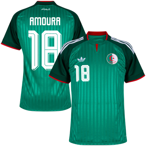 Algeria AMOURA #18 Away World Cup 2026 Jersey Green Men's