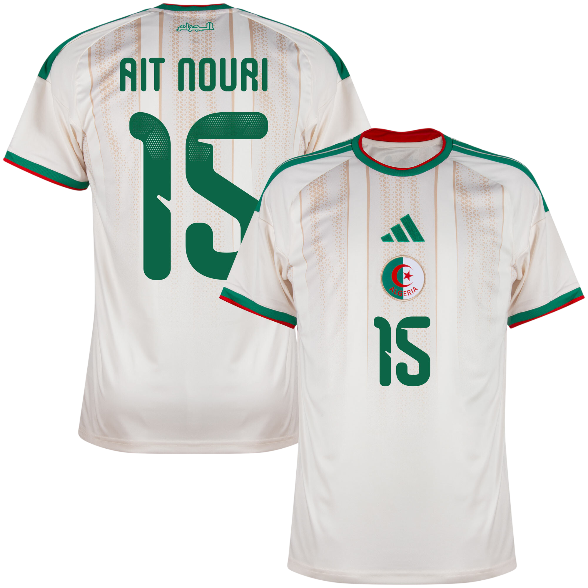 Algeria AIT NOURI #15 Home World Cup 2026 Jersey White Men's