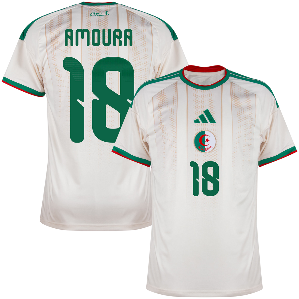 Algeria AMOURA #18 Home World Cup 2026 Jersey White Men's