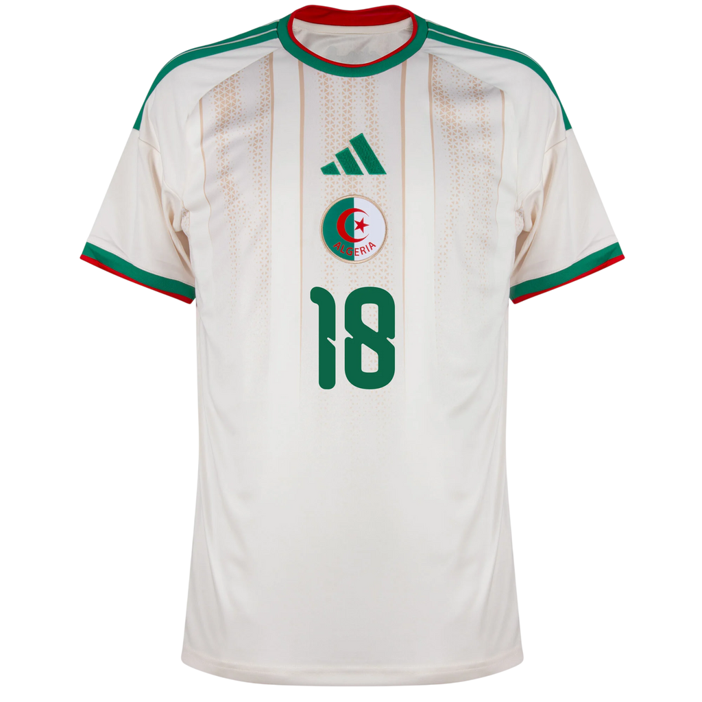 Algeria AMOURA #18 Home World Cup 2026 Jersey White Men's